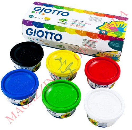 GIOTTO COLORI A DITA IN BARATTOLI DA ML 100